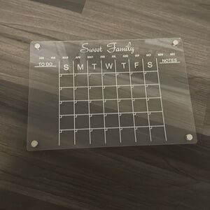 Clear Acrylic Monthly Planner